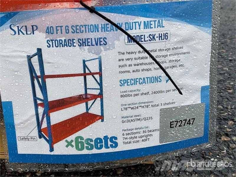 Quantity of (6) SKLP SK-HJ6 Storage Shelves (Unus Other components