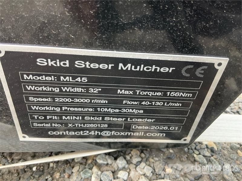  Quantity of  GIYI GY-ML45 32 in Skid Steer Mulcher 林業用マルチャー