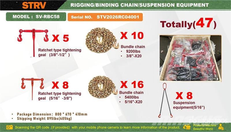 Quantity of STARVOX SV-RBC58 Rigging/Binding & Ch Other components