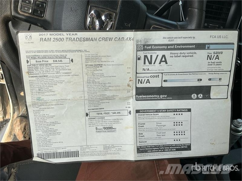 RAM 2500 Tradesman 4x4 Crew Cab Pickup Ostalo
