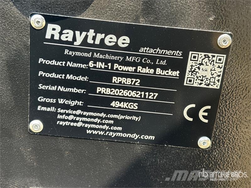 Raytree RPRB72 72 in 6 IN 1 Power Rake Bucket (Unu Other components