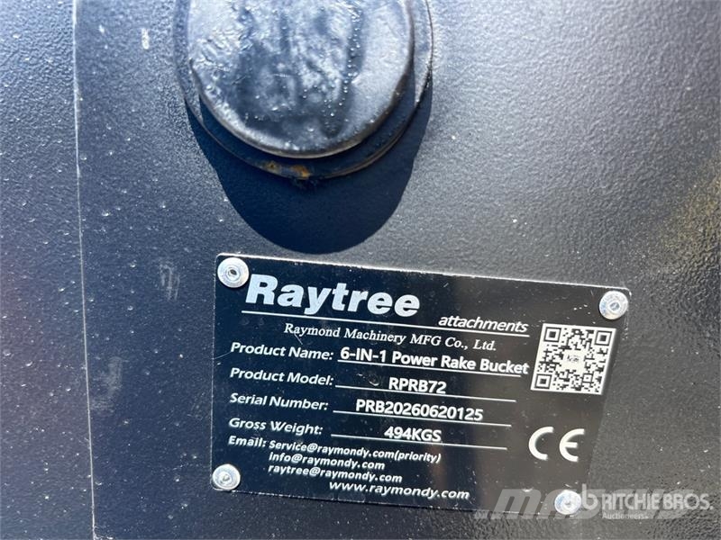 Raytree RPRB72 74 in 6 IN 1 Power Rake Bucket (Unu Other components
