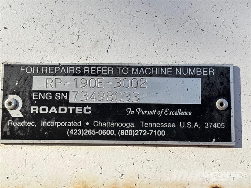 Roadtec RP190e Wheel Asphalt Paver (Inoperable) Asfaltadoras