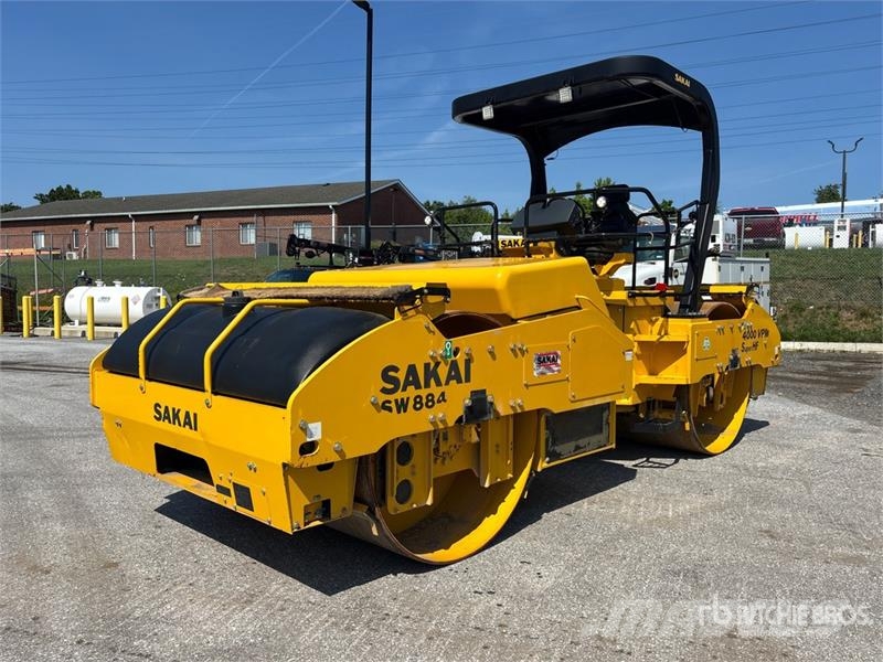 Sakai SW884 Double Drum Roller Οδοστρωτήρες διπλού κυλίνδρου