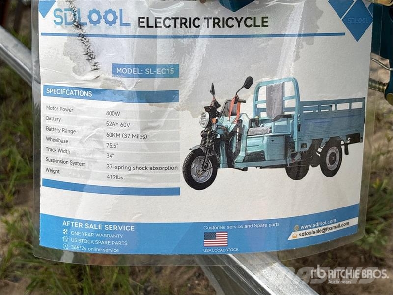 SDLOOL SL-EC15 Electric Trike (Unused) PKWs