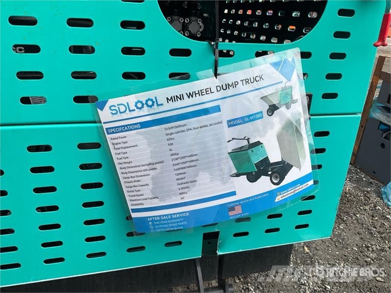  SDLOOL SL-M1300 Walk-Behind Mini Wheeled Dumper (U Site dumpers