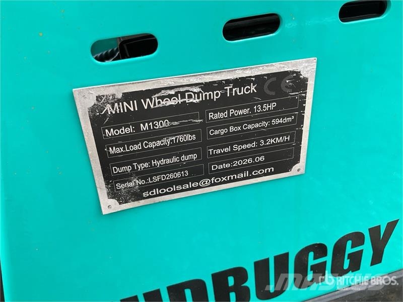  SDLOOL SL-M1300 Walk-Behind Mini Wheeled Dumper (U Site dumpers
