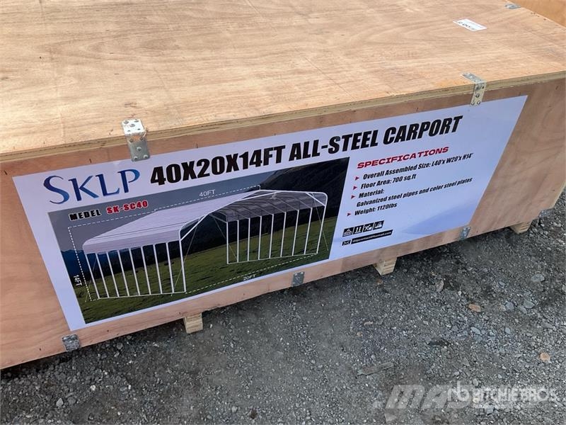 SKLP SK-SC40 20 ft x 40 ft Carport (Unused) Tērauda karkasa ēkas