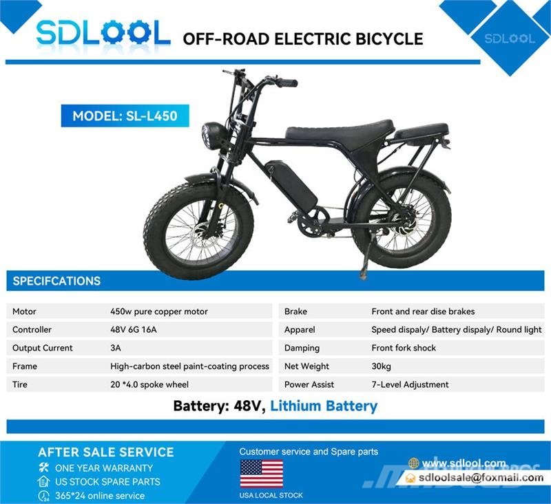 SKLP SL-L450 Off-Road Electric Bicycle (Unused) Other components