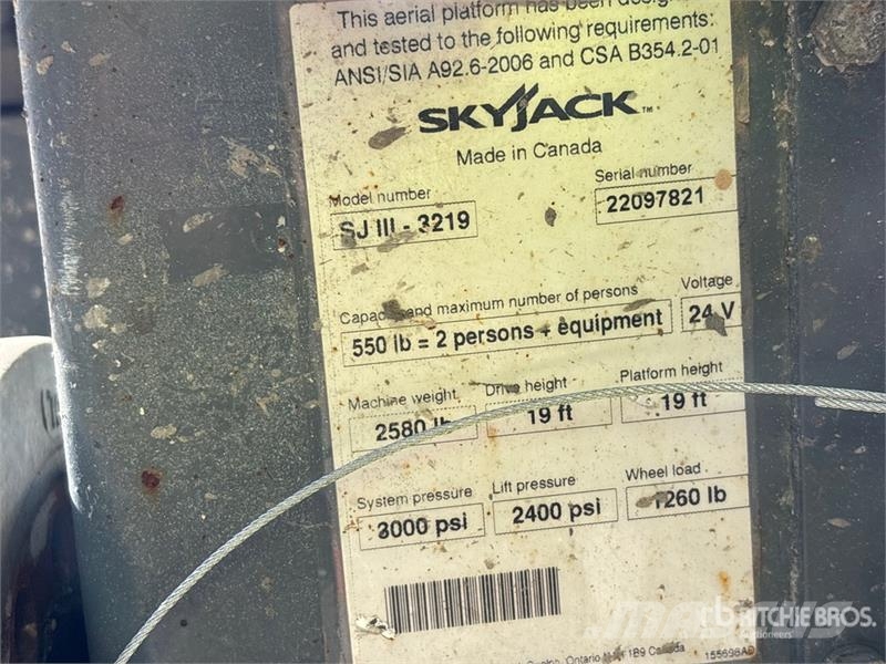 SkyJack SJIII 3219 Electric Scissor Lift Scheren-Arbeitsbühnen