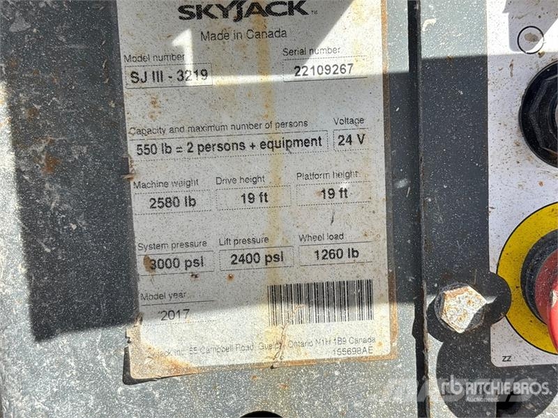 SkyJack SJIII 3219 Electric Scissor Lift Scheren-Arbeitsbühnen