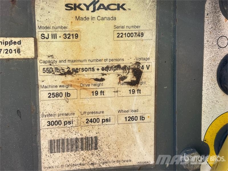 SkyJack SJIII 3219 Electric Scissor Lift Scheren-Arbeitsbühnen