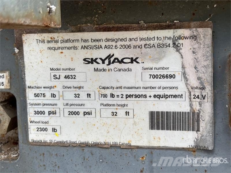SkyJack SJIII-4632 Electric Scissor Lift Ollós emelők
