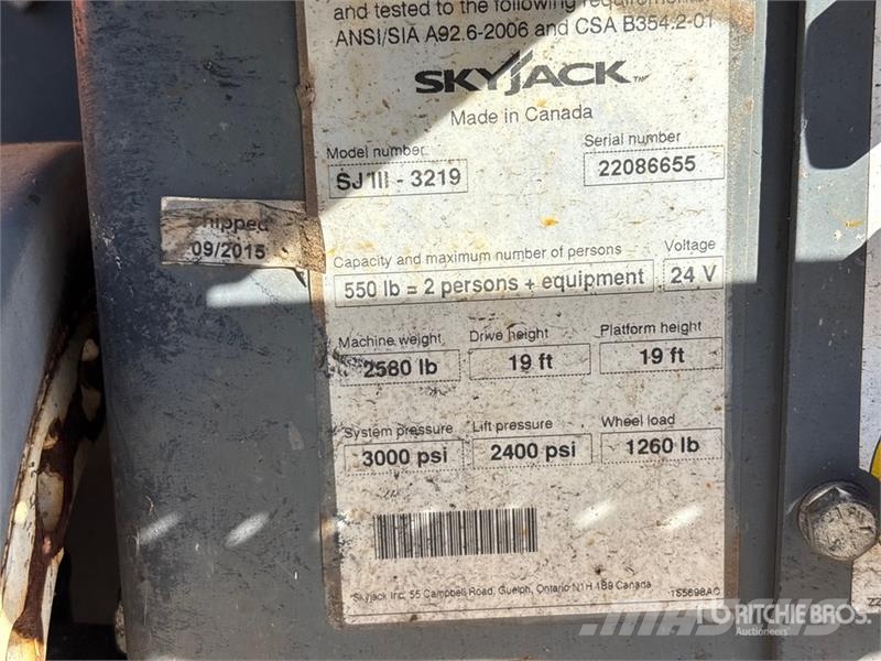SkyJack SJIII3219 Electric Scissor Lift Scissor lifts