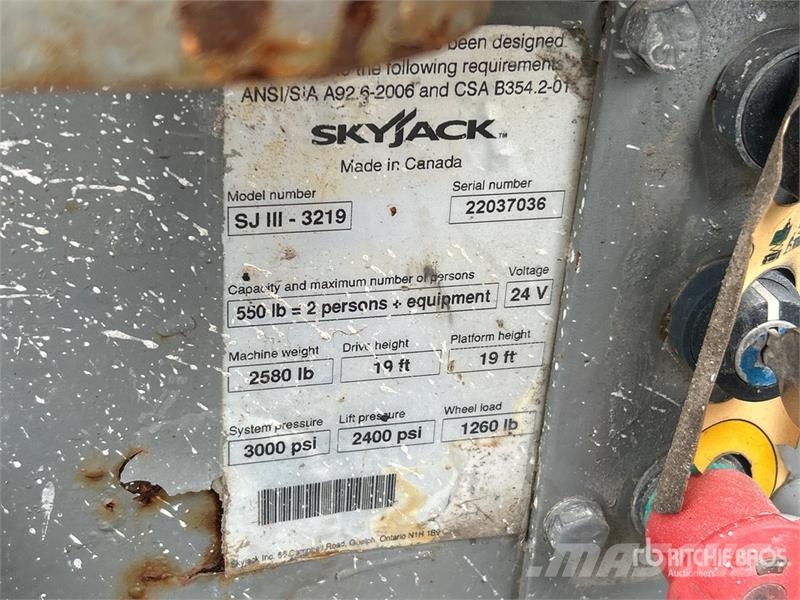 SkyJack SJIII3219 Electric Scissor Lift Elevadores de tesoura