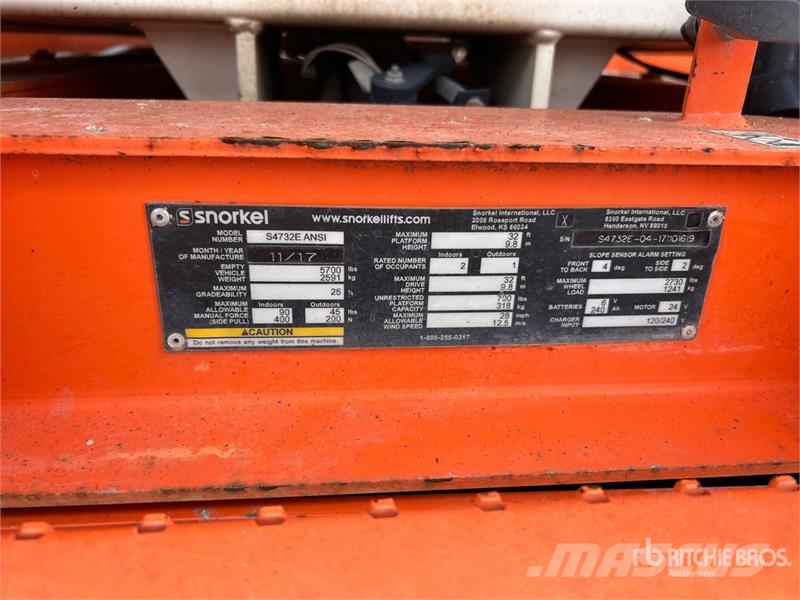 Snorkel S4732E Electric Scissor Lift Saxlifte
