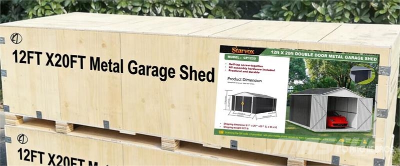 STARVOX CP1220W Metal Garage Shed (Unused) Čelični okviri za građevine