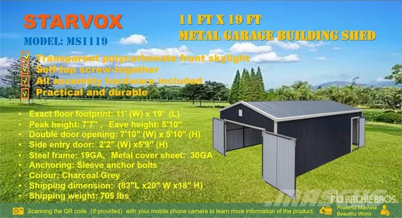  STARVOX MS1119 Shed (Unused) Steel frame buildings