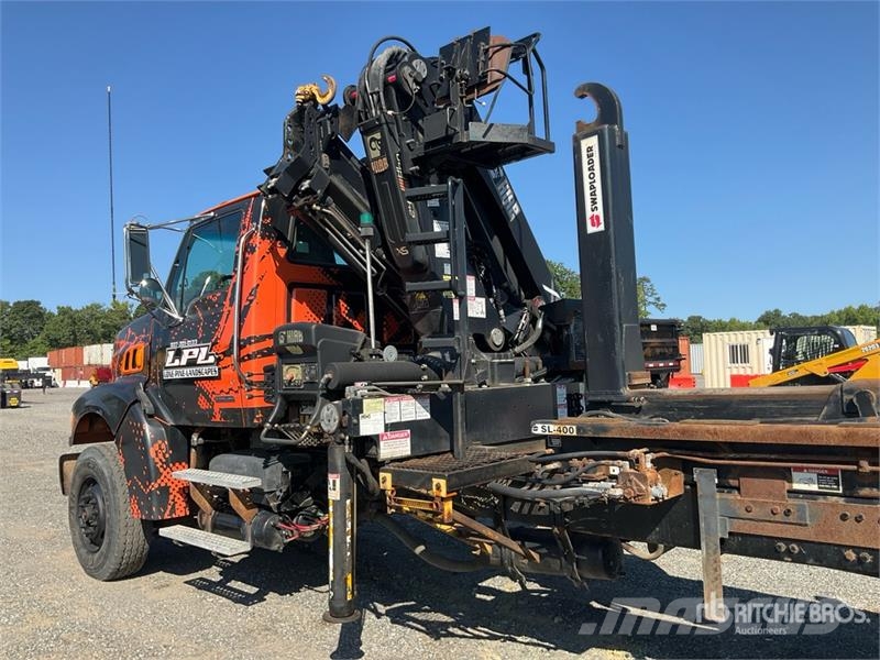Sterling L9500 6x4 Hooklift Truck w/ Hiab Knuckle Boom Camiones polibrazo