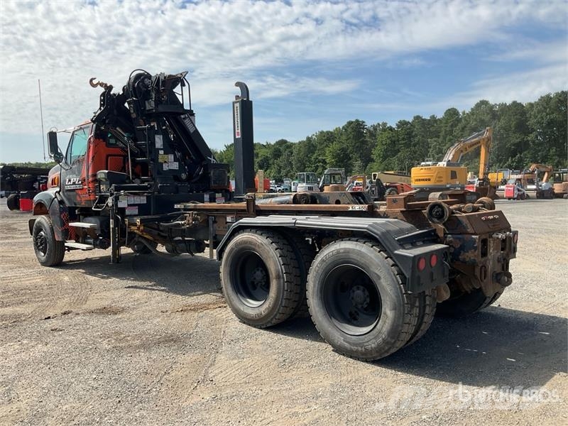 Sterling L9500 6x4 Hooklift Truck w/ Hiab Knuckle Boom Camiones polibrazo