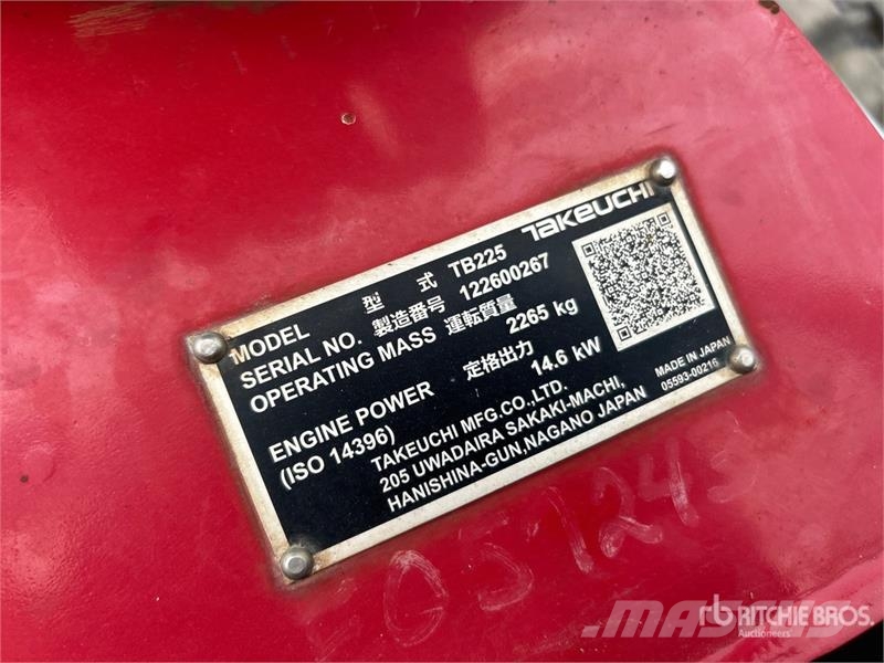 Takeuchi TB225R Miniexcavadoras