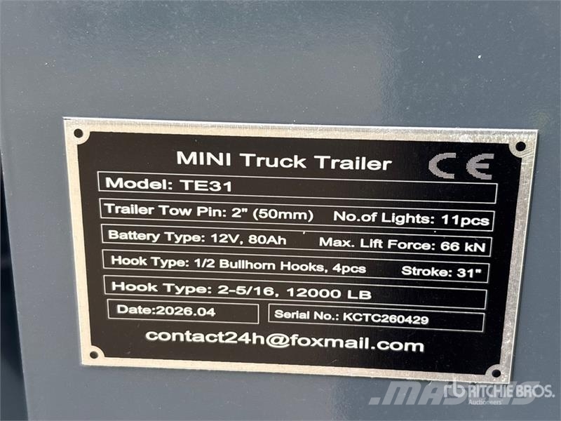 TE31 Electric Fifth Wheel Wrecker Attachment (Unus Ostale kargo komponente