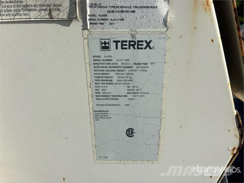 Terex AL4000 Освітлювальні вежі