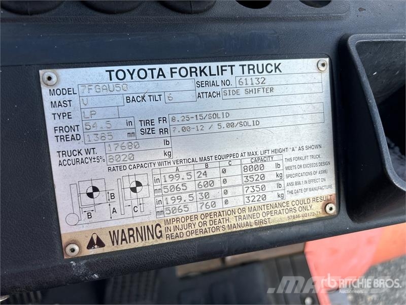 Toyota 7FGAU50 Wózki widłowe inne