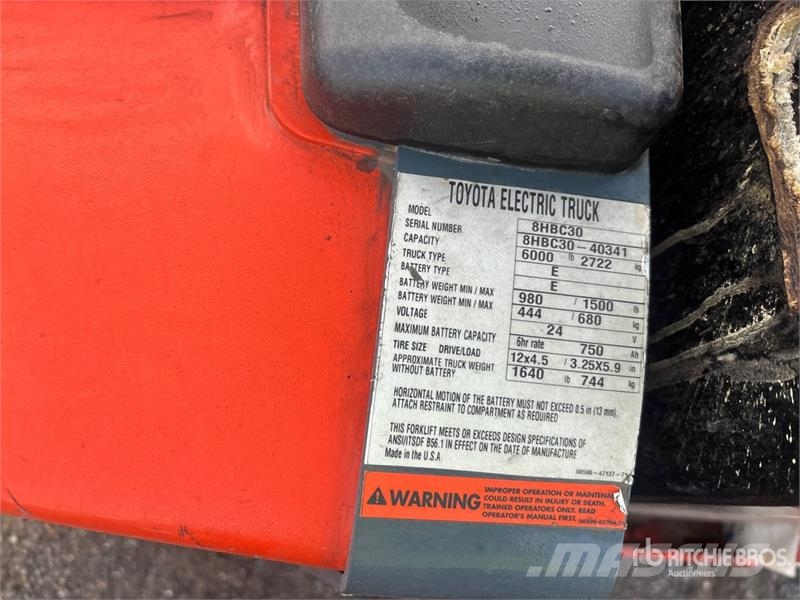 Toyota 8HBC30 6000 lb Electric Pallet Jack Ručný paletový vozík