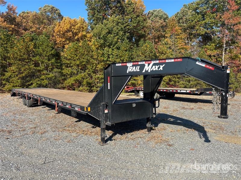Trail Maxx MAX27-40 4400 lb 40 ft T/A Gooseneck Equipment Tra Remolques para transporte de vehículos
