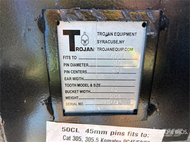 Trojan 50CL 42 in Excavator Bucket - Fits 45mm Cat 305, 3 Kašike / Korpe