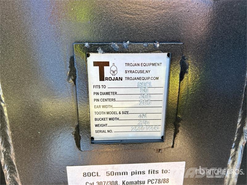 Trojan 80CL 48 in Cleanup Excavator Bucket - Fits Cat 307 Buckets