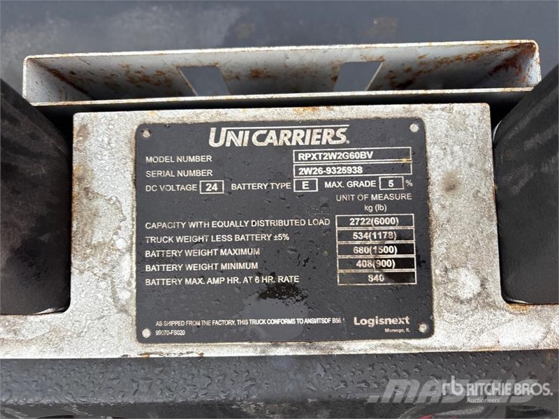UniCarriers RPX60B 6000 lb Electric Pallet Jack Ручные гидравлические тележки