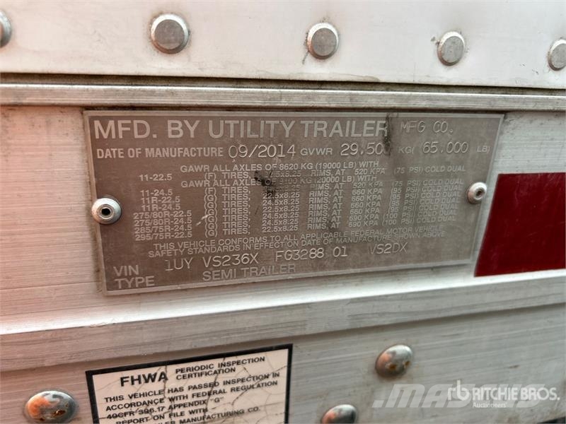 Utility 36 ft x 102 in T/A Van Trailer Dengtos priekabos