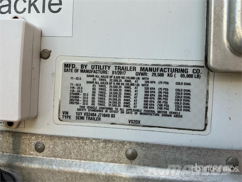 Utility 48 ft T/A Van Trailer Dengtos priekabos