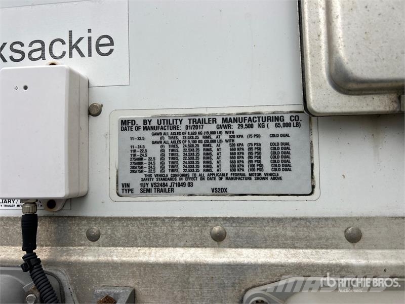 Utility 48 ft T/A Van Trailer Dengtos priekabos
