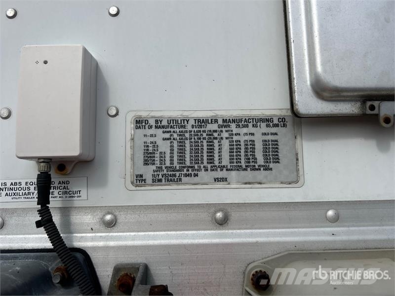 Utility 48 ft x 102 in S/A Van Trailer Dengtos priekabos