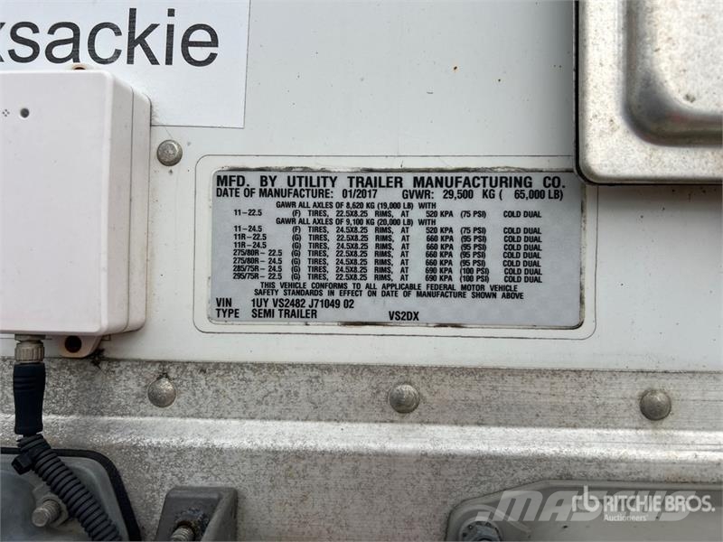 Utility 48 ft x 102 in T/A Van Trailer Dengtos priekabos