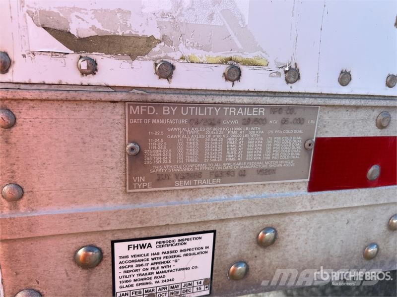 Utility 48 ft x 102 in T/A Van Trailer Dengtos priekabos
