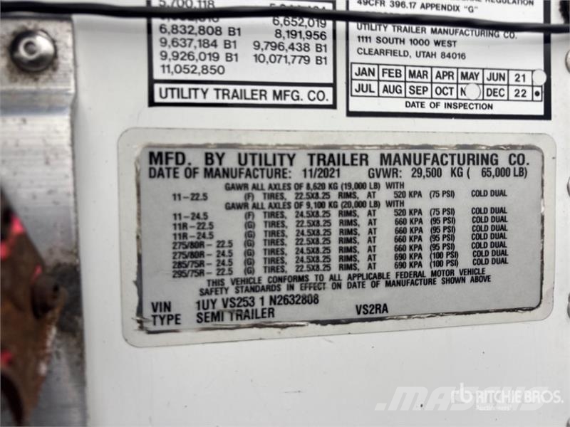 Utility 53 ft x 102 in T/A Refrigerated Trailer Hladilne polprikolice