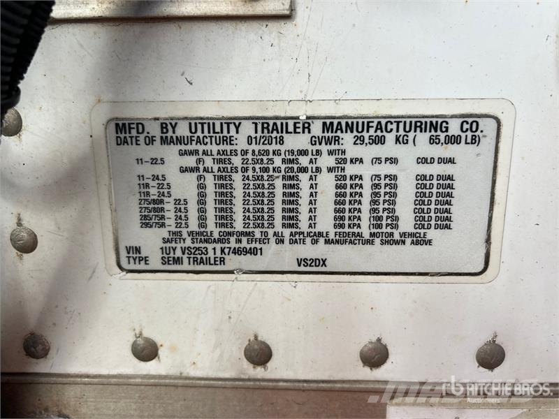 Utility 53 ft x 102 in T/A Van Trailer Dengtos priekabos