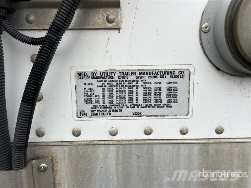 Utility 53 ft x 102 in T/A Van Trailer Dengtos priekabos
