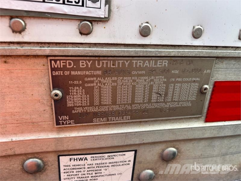 Utility 53 ft x 102 in T/A Van Trailer Dengtos priekabos