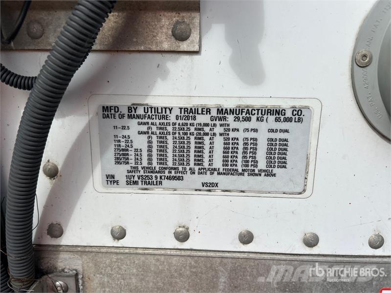 Utility 53 ft x 102 in T/A Van Trailer Dengtos priekabos