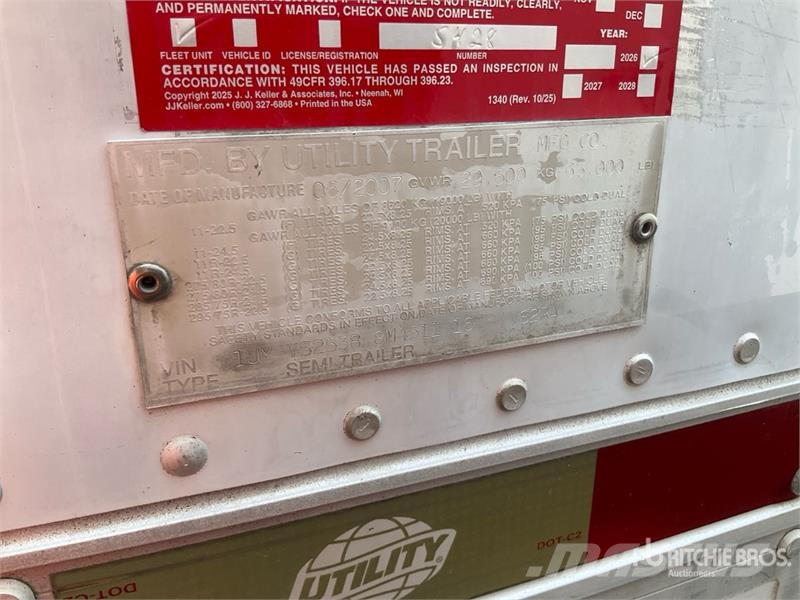 Utility VS2RA 53 ft x 102 in T/A Refrigerated Trailer Puspriekabės su izoterminiu kėbulu