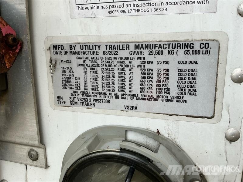 Utility VS2RA 53 ft x 102 in T/A Refrigerated Trailer Hűtős félpótkocsik