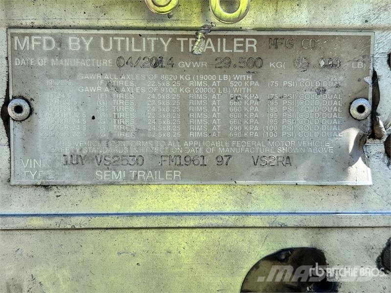 Utility VS2RA 53 ft x 102 in T/A Refrigerated Trailer Hladilne polprikolice