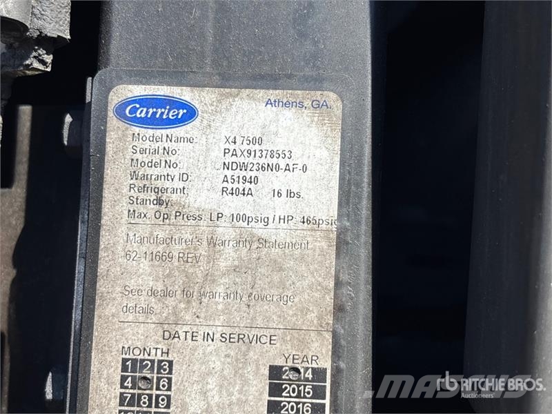 Utility VS2RA 53 ft x 102 in T/A Refrigerated Trailer Hladilne polprikolice