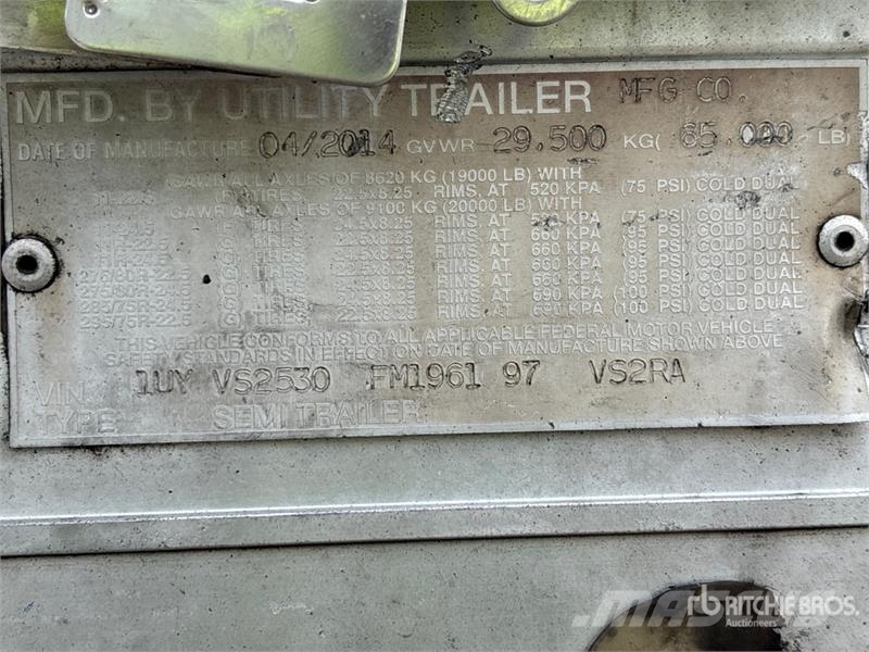 Utility VS2RA 53 ft x 102 in T/A Refrigerated Trailer Puspriekabės su izoterminiu kėbulu