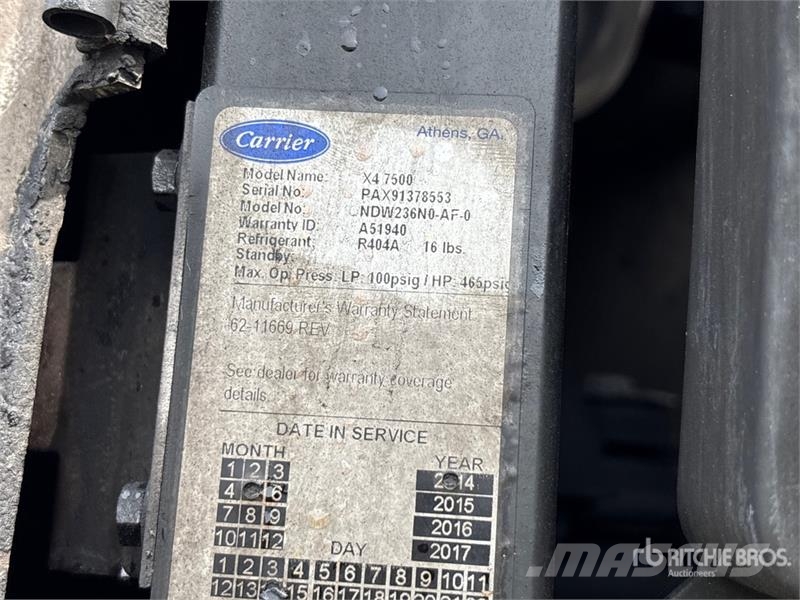 Utility VS2RA 53 ft x 102 in T/A Refrigerated Trailer Puspriekabės su izoterminiu kėbulu